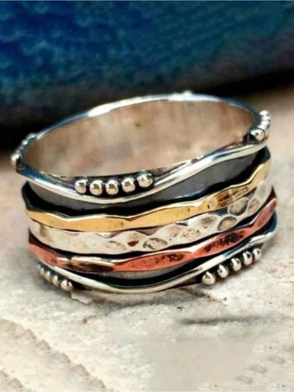 Boho Wide Band Ring N2440